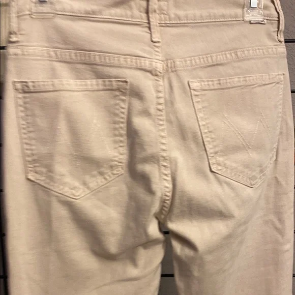 MOTHER Cream Straight Leg Jeans - Picture 9 of 14